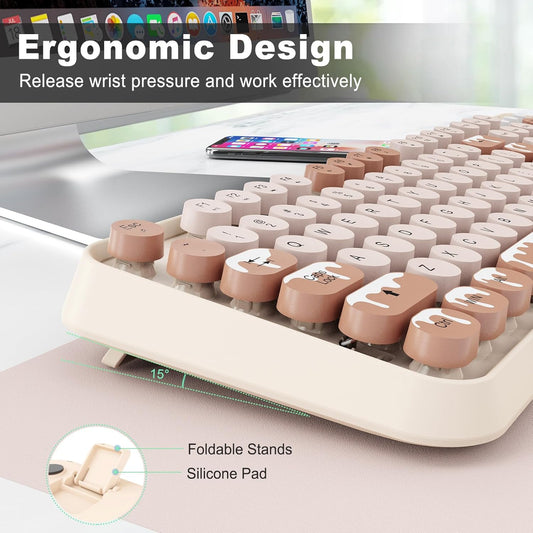 Set Teclado Y Mouse Inalámbrico Mofii Modelo Artist Palette Ice Cream