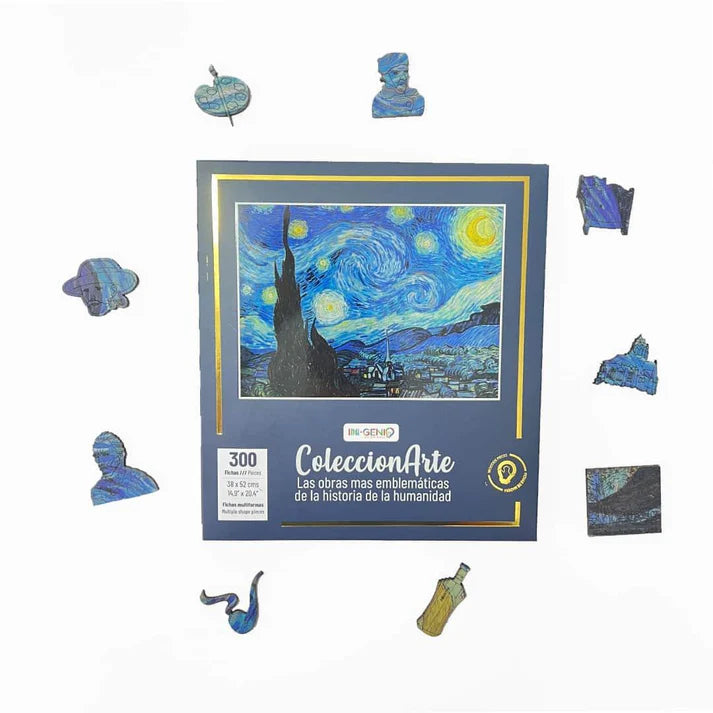 Rompecabezas en Madera Multiformas Starry Night (Noche Estrellada) 300 Piezas