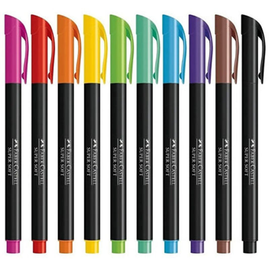 Set De 10 Marcadores Super Soft Faber Castell