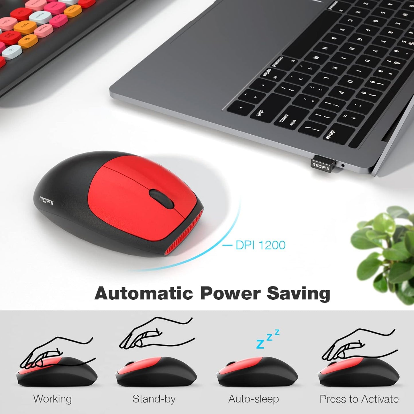Combo de teclado y mouse inalámbricos MOFII