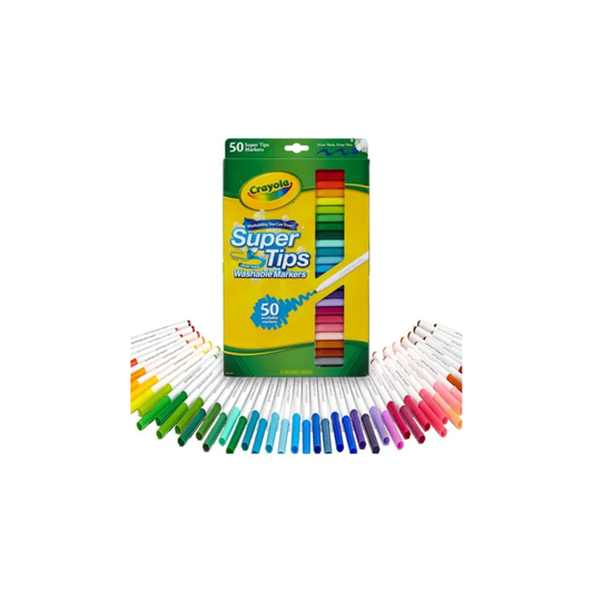 Caja de 50 Marcadores Lavables Super Tips Crayola