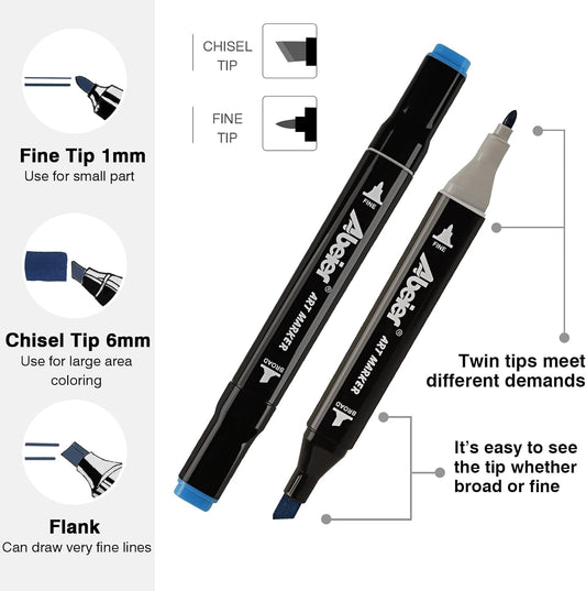 Set 168 Marcadores Doble Punta Touch