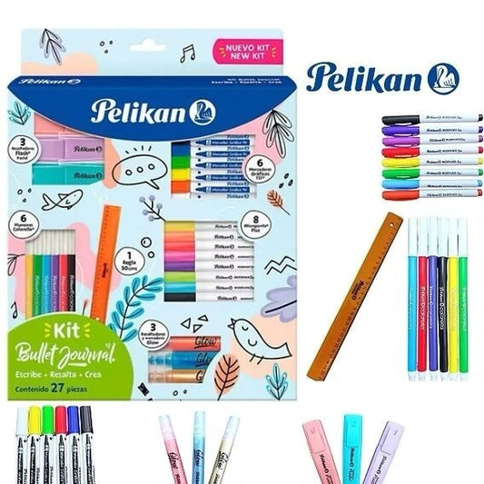 Kit Bullet Journal Escribe Resalta Crea 27 Piezas Pelikan