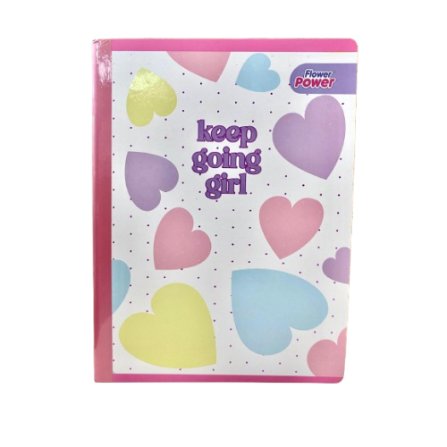 Libreta Cosida Cuadriculado Flower Power 100-2