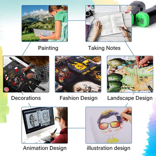 Set 120 Marcadores Doble Punta Touch