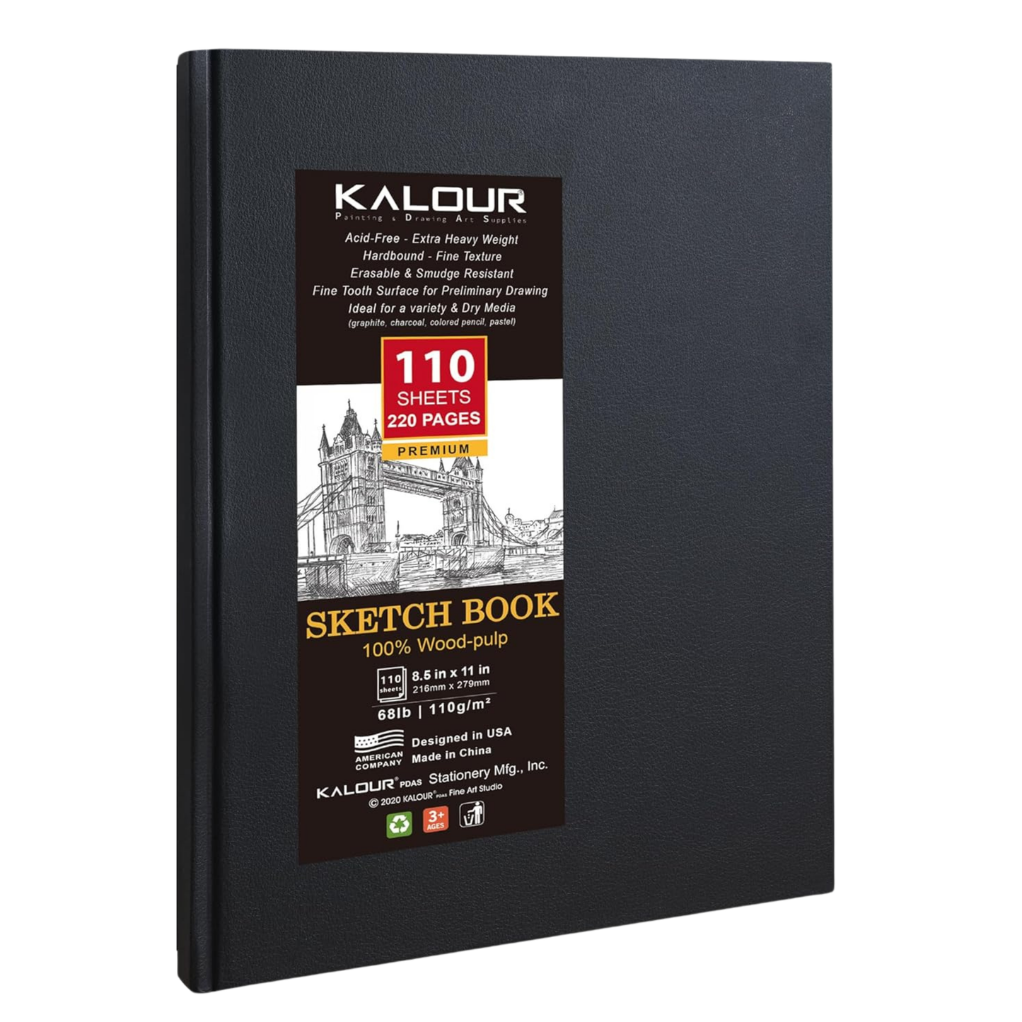 Block De Bocetos Kalour 8.5*11 220 Páginas