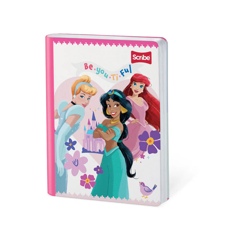 Libreta Cosida Premium Princesas Cuadros 1x1
