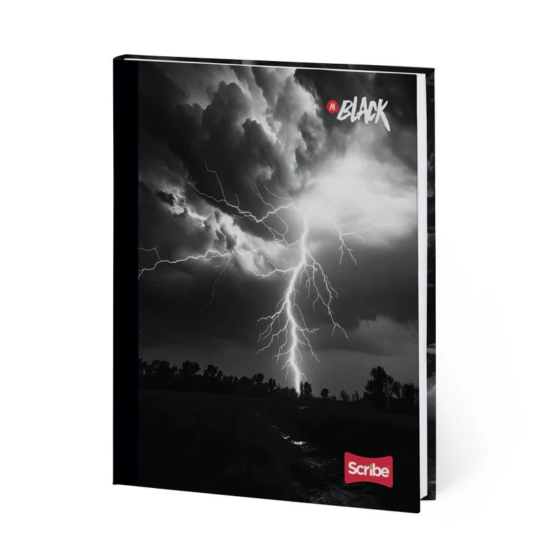 Libreta Cosida Premium In Black Pasta Dura Cuadriculada