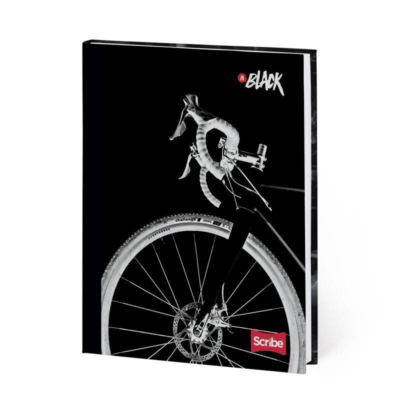 Libreta Cosida Premium In Black Pasta Dura Cuadriculada