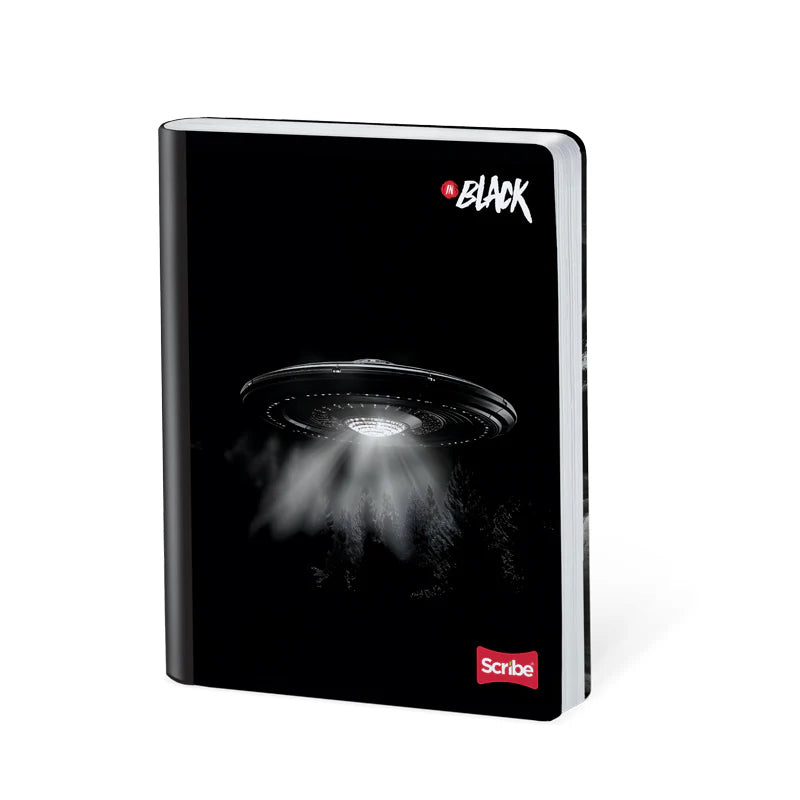 Libreta Cosida Premium In Black Cuadriculada