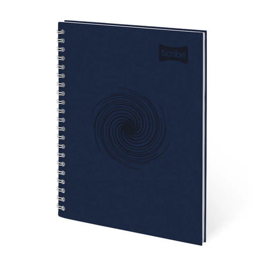 Libreta Espiral Pasta Dura De Cuero Scribe 5 Materias Premium