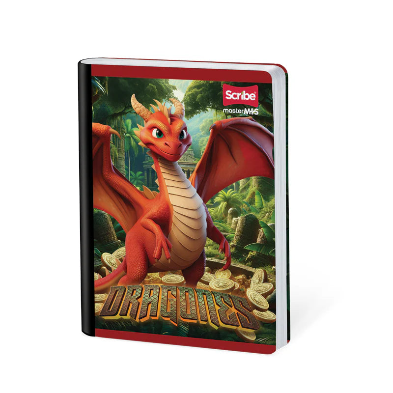 Libreta Cosida Master Mas Dragones Doble Linea