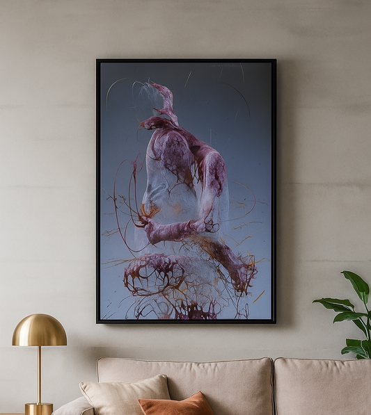 Cuadro Decorativo - Silueta Pareja Abstracta