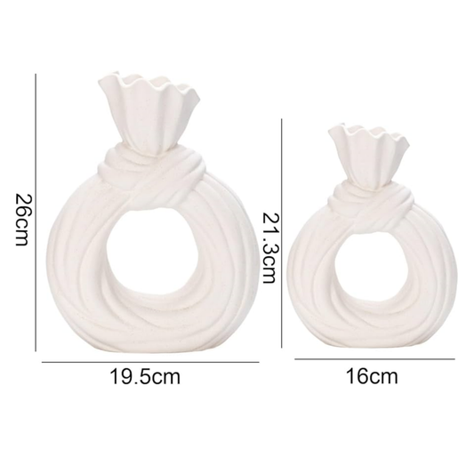 Dúo Floreros Decorativos Nudos