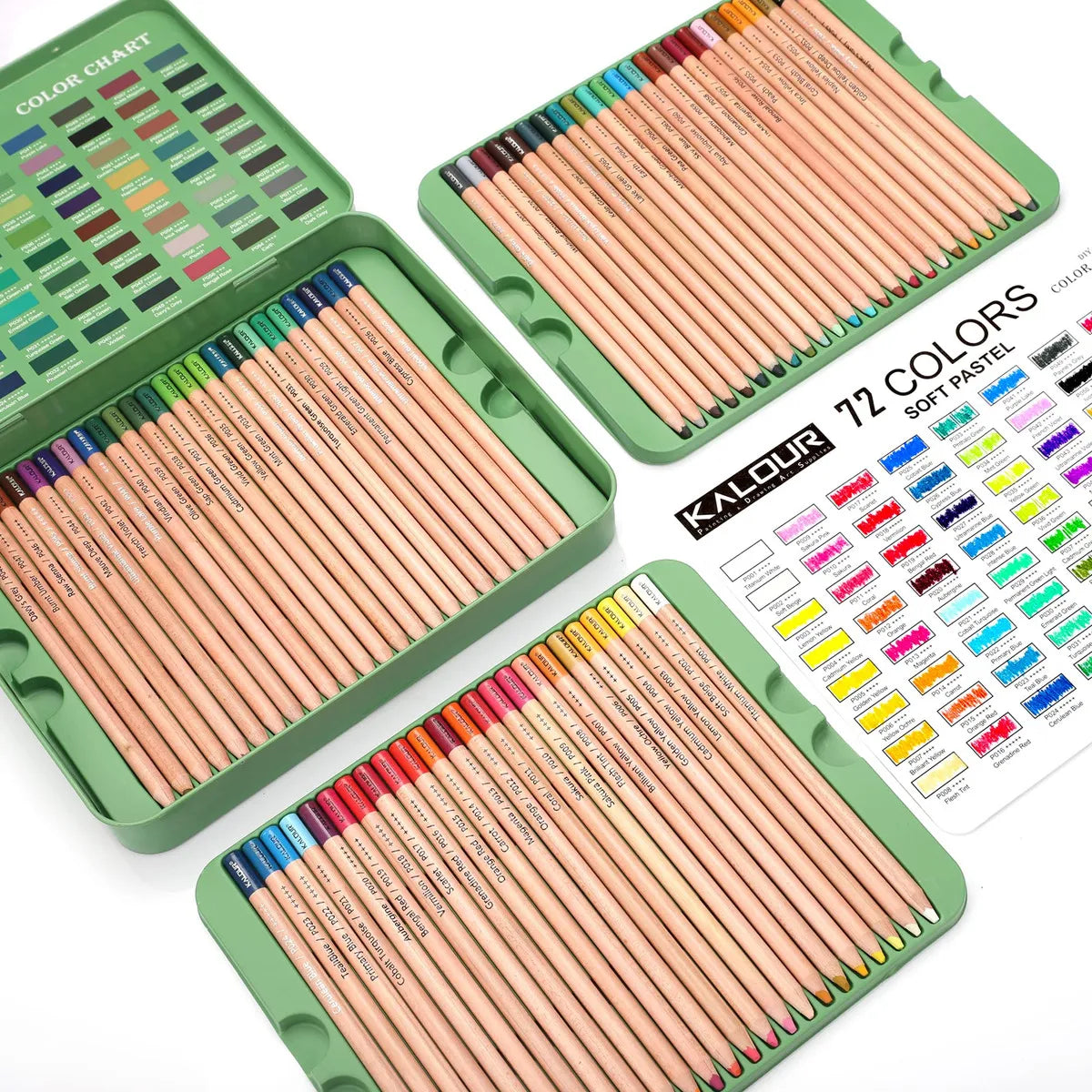 Estuche Metálico Colores Kalour 72 Piezas Soft Pastel