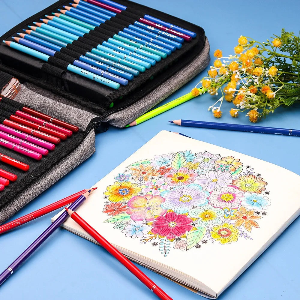 Estuche Gris Colores Kalour 132 Piezas