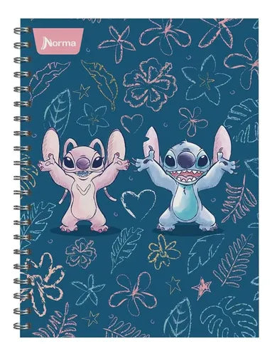 Libreta Espiral Pasta Dura Stitch 105-1 Norma