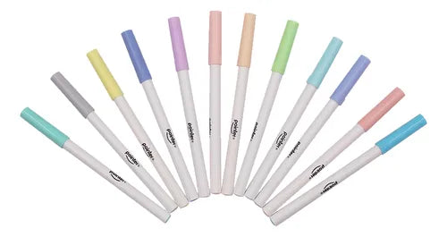 Set De 12 Marcadores Hey Lettering Punta Tipo Brocha Colores Pasteles Pointer