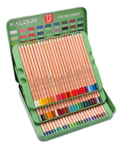Estuche Metálico Colores Kalour 72 Piezas Soft Pastel