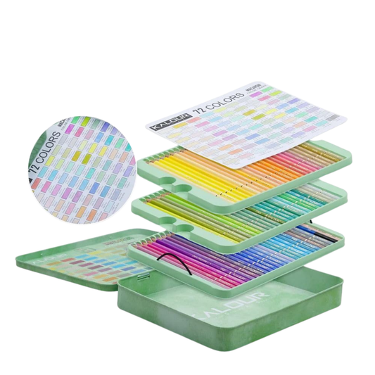 Estuche Metálico Colores Kalour 72 Piezas Macaron