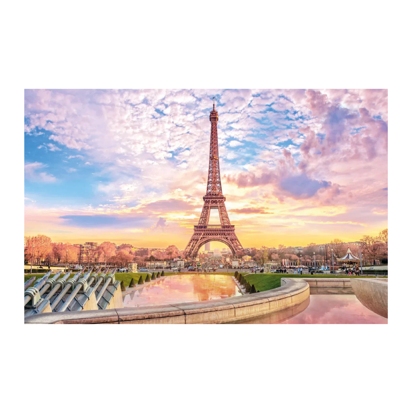 Rompecabezas Ingenio Atardecer en la Torre Eiffel 1000 piezas A3