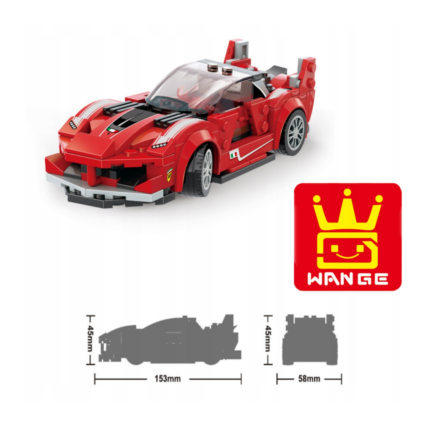 Bloques de Construcción- SuperCar 10 Rojo