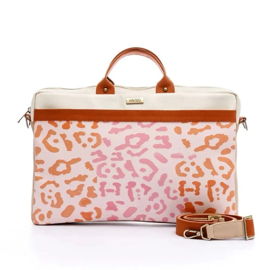 Porta Laptop Paraíso Salvaje Print Rosado