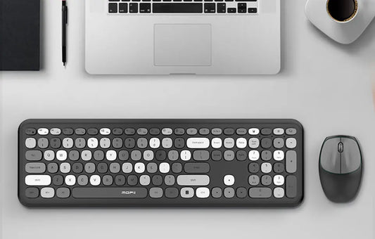 Set Teclado Y Mouse Inalámbrico Mofii Modelo 666 Colores Gris Y Negro