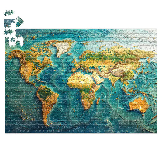 Rompecabezas 1000 piezas Mapa del Mundo (ING204) LÍNEA P