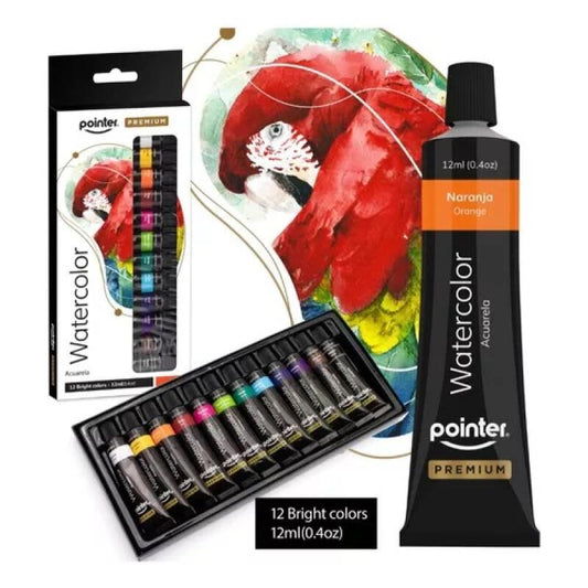 Acuarela De 12 Colores X 12 Ml Pointer