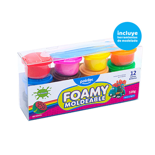 Foamy Moldeable Set De 4 Colores Brillantes X40g