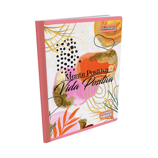 Libreta Cosida Flower Power 100 Hojas Diseños Surtidos