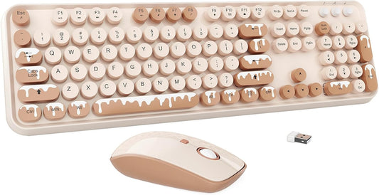 Set Teclado Y Mouse Inalámbrico Mofii Modelo Artist Palette Ice Cream