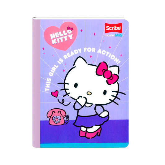 Libreta Cosida Master Mas Hello Kitty Cuadriculada