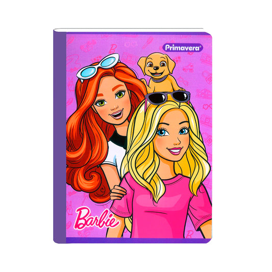 Libreta Cosida Primavera 100 Hojas Doble Linea Diseño Barbie 100-3
