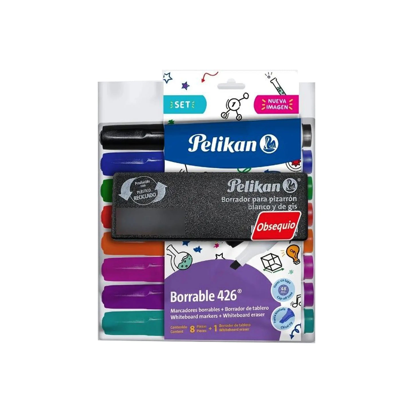 Borrables 426 Caja De 8 Piezas Con Borrador De Tablero Pelikan