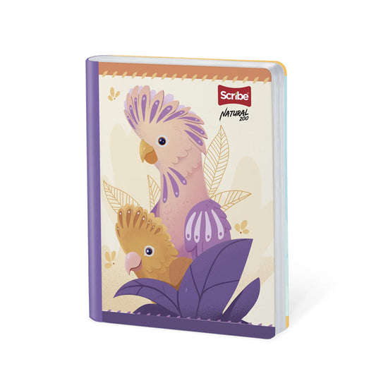 Libreta Cosida Premium Cuadriculada Natural Zoo