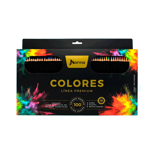 Caja De 100 Colores Ultra Suaves Norma Linea Premium