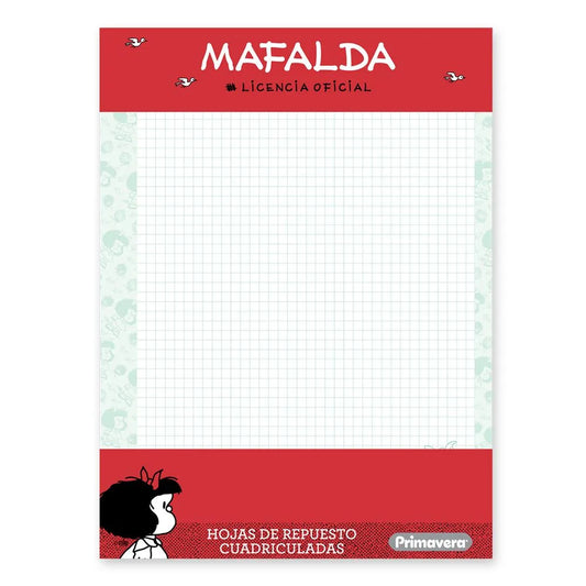 Hojas De Repuesto Mafalda Cuadriculadas