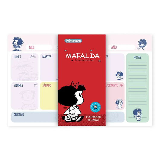 Planeador Semanal Mafalda 52 Hojas + Stickers