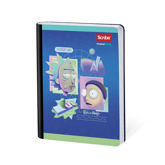 Libreta Cosida Master Mas Rick And Morty Cuadriculado
