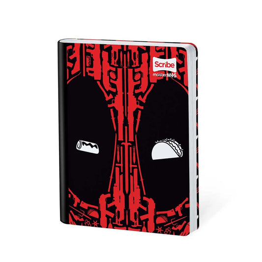 Libreta Cosida Master Mas Deadpool Cuadriculada
