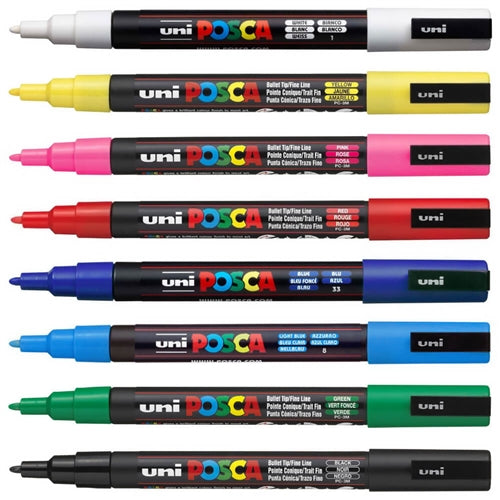 Caja De 8 Marcadores Acrílicos Posca