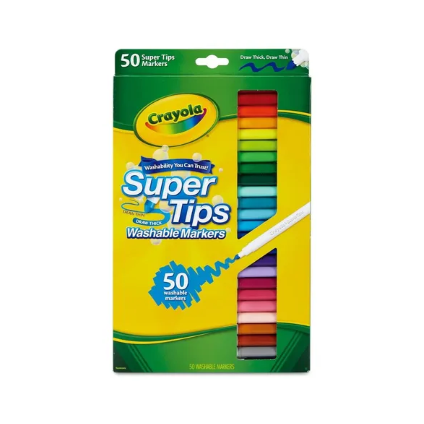 Caja de 50 Marcadores Lavables Super Tips Crayola