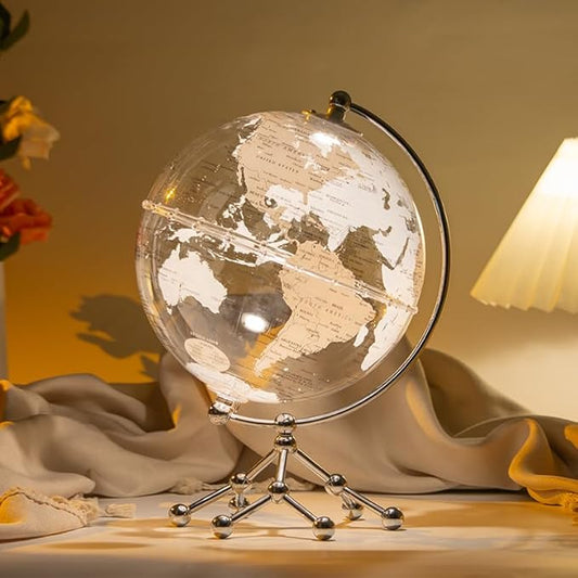 Lámpara Globo Terráqueo Blanco con Luces