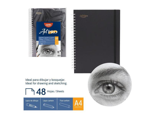 Libreta Espiral De Bocetos Por 48 Hojas A4 21cmx29.6cm Pointer Artpro