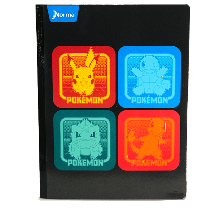 Libreta Cosida De Linea Pokemon 100-1 Norma