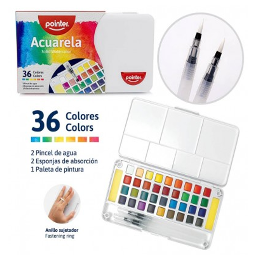 Acuarela De 36 Colores Pointer