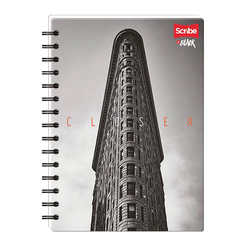 Libreta Espiral Premium 80 Hojas In Black Cuadriculada