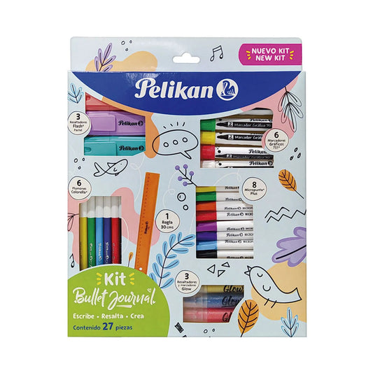 Kit Bullet Journal Escribe Resalta Crea 27 Piezas Pelikan
